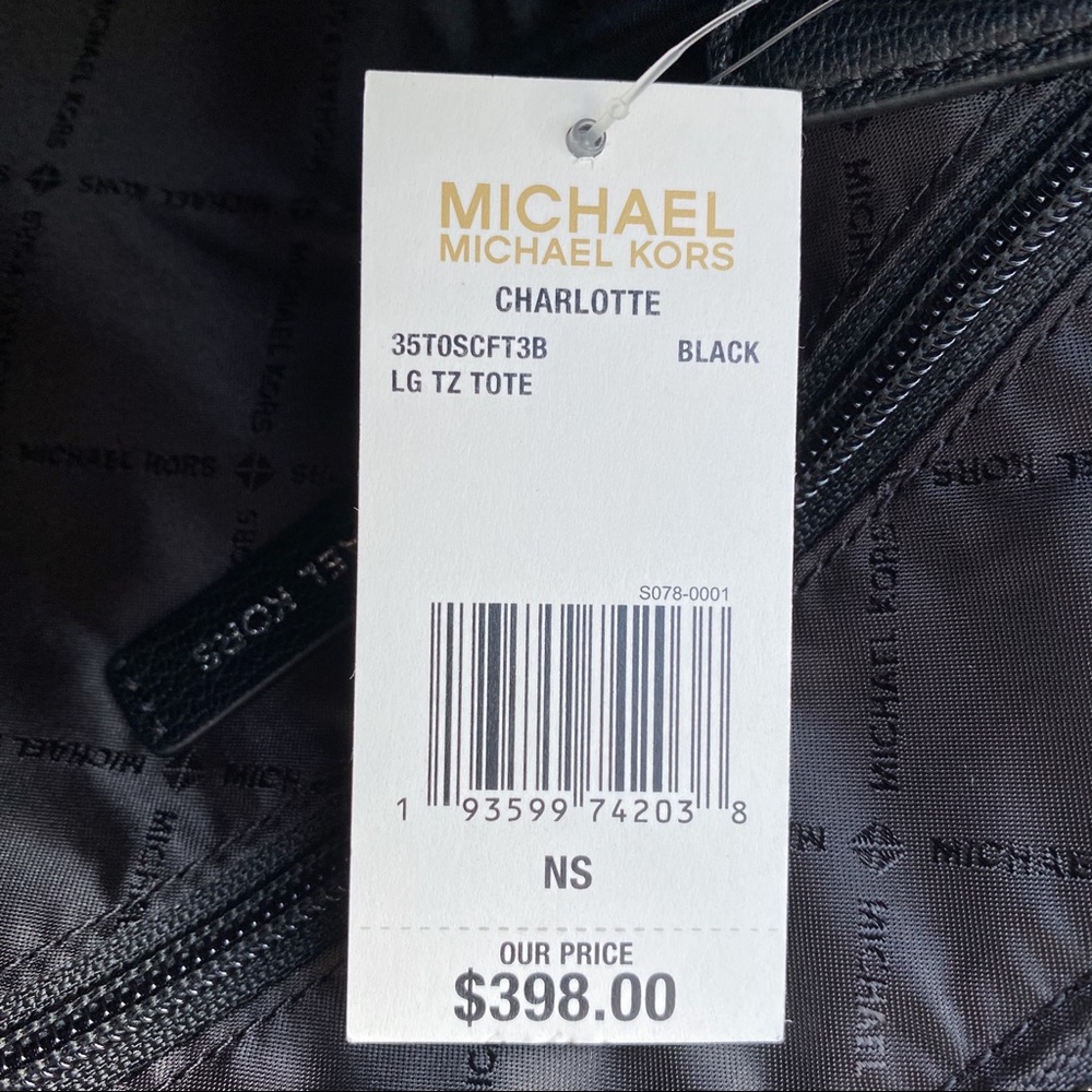 NWT Michael Kors Charlotte Top Zip Tote - Picture 4 of 4